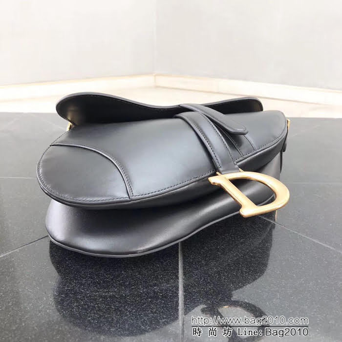 DIOR迪奧 2018新款 黑色大號Saddle Bag馬鞍包  zdo1129